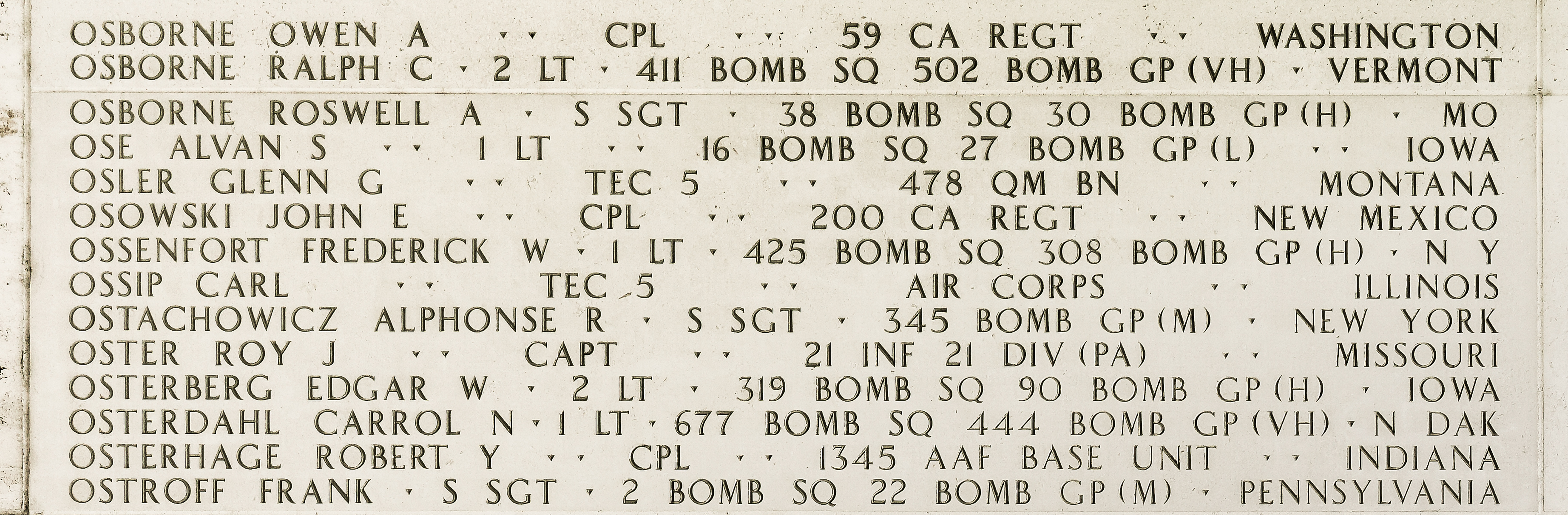 Alvan S. Ose, First Lieutenant